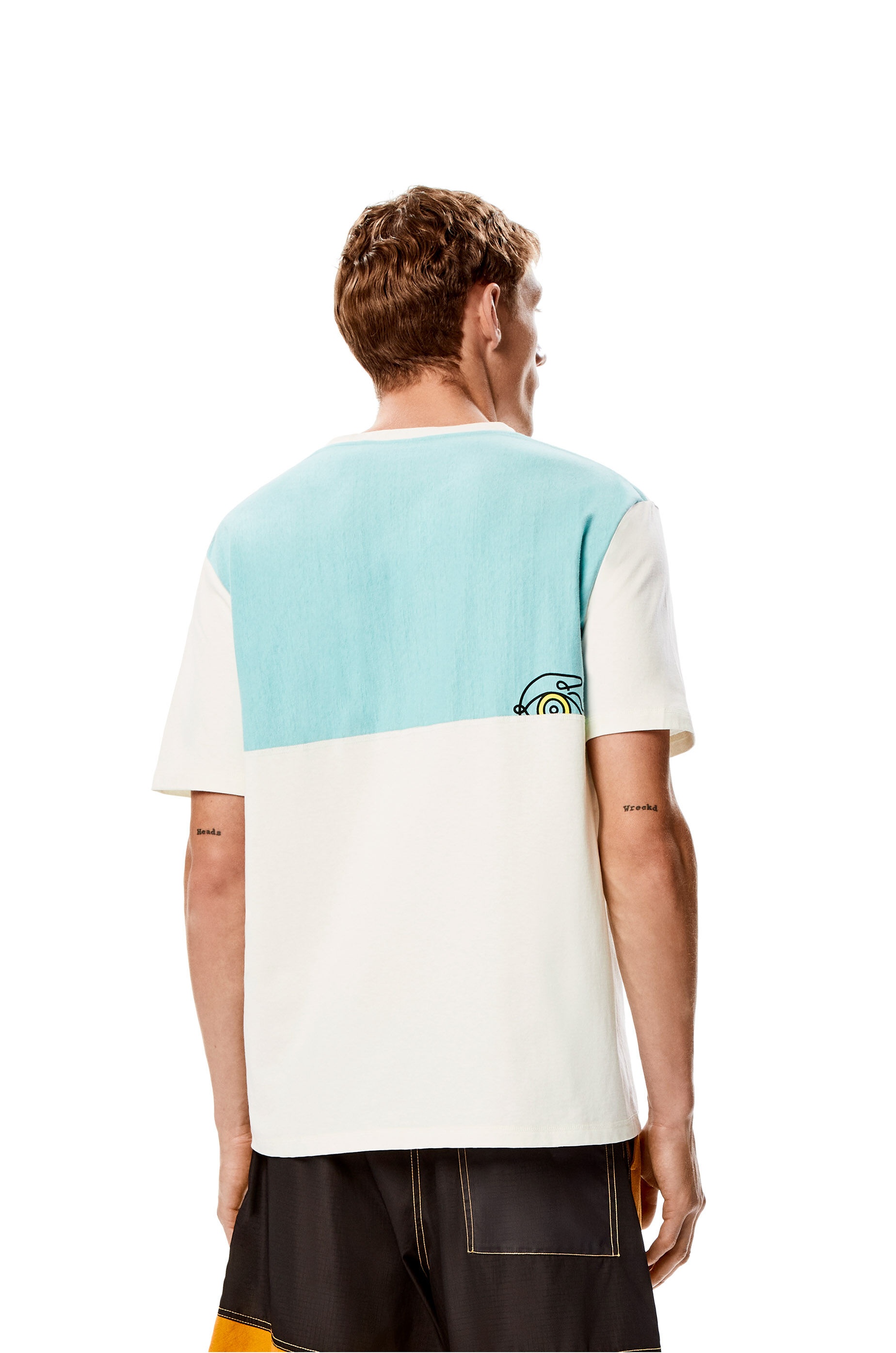 Upcycled logo T-shirt in cotton - 4