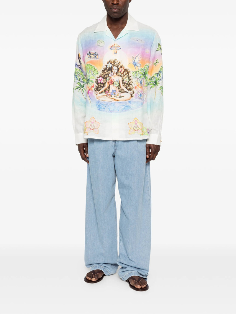 CASABLANCA Casablanca Cuban-collar Print Shirt outlook