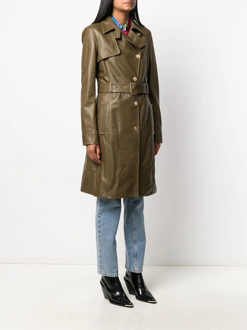 Medusa belted trench coat - 3