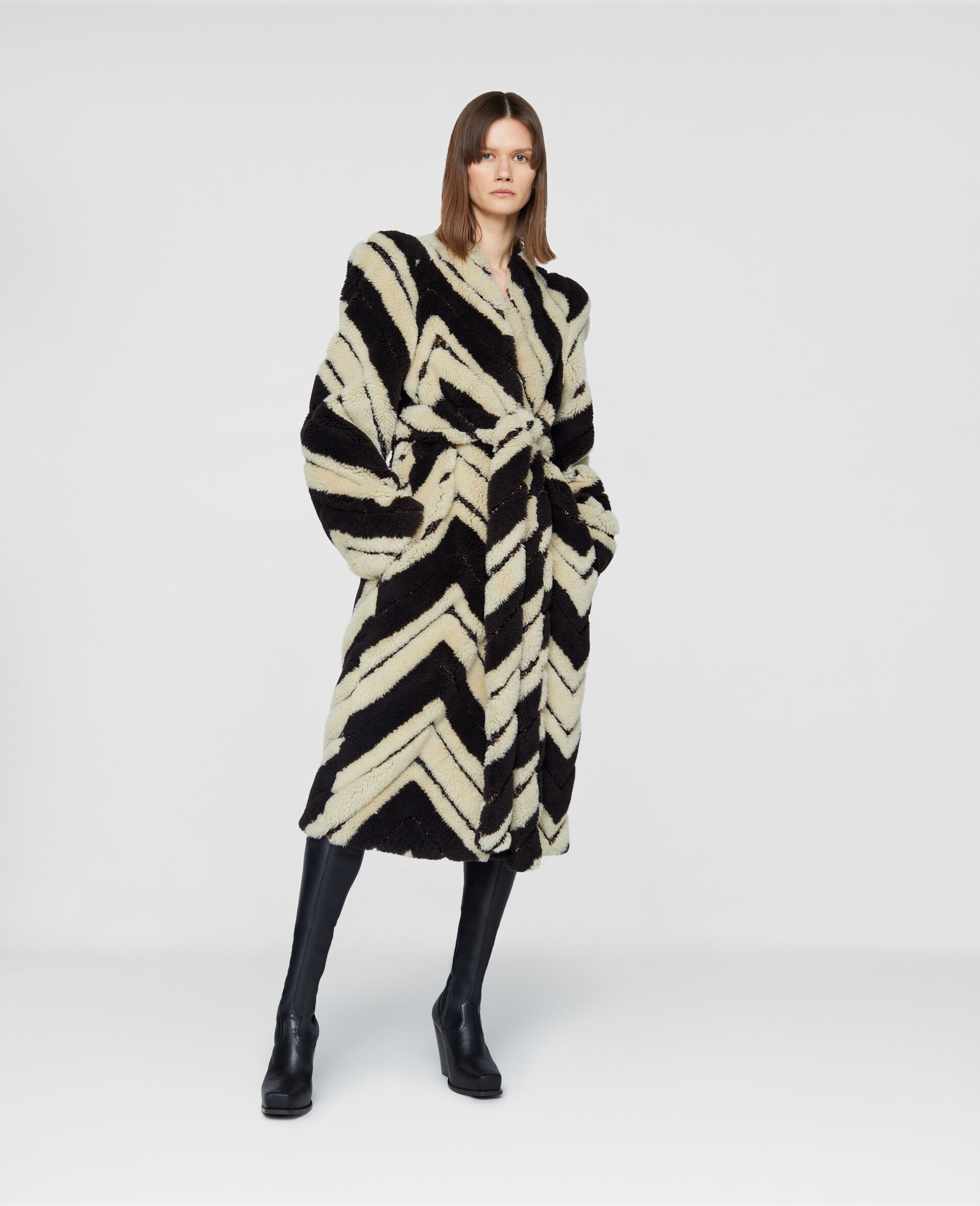 Frank Stella V Series Inspired Printed FFF Coat - 2