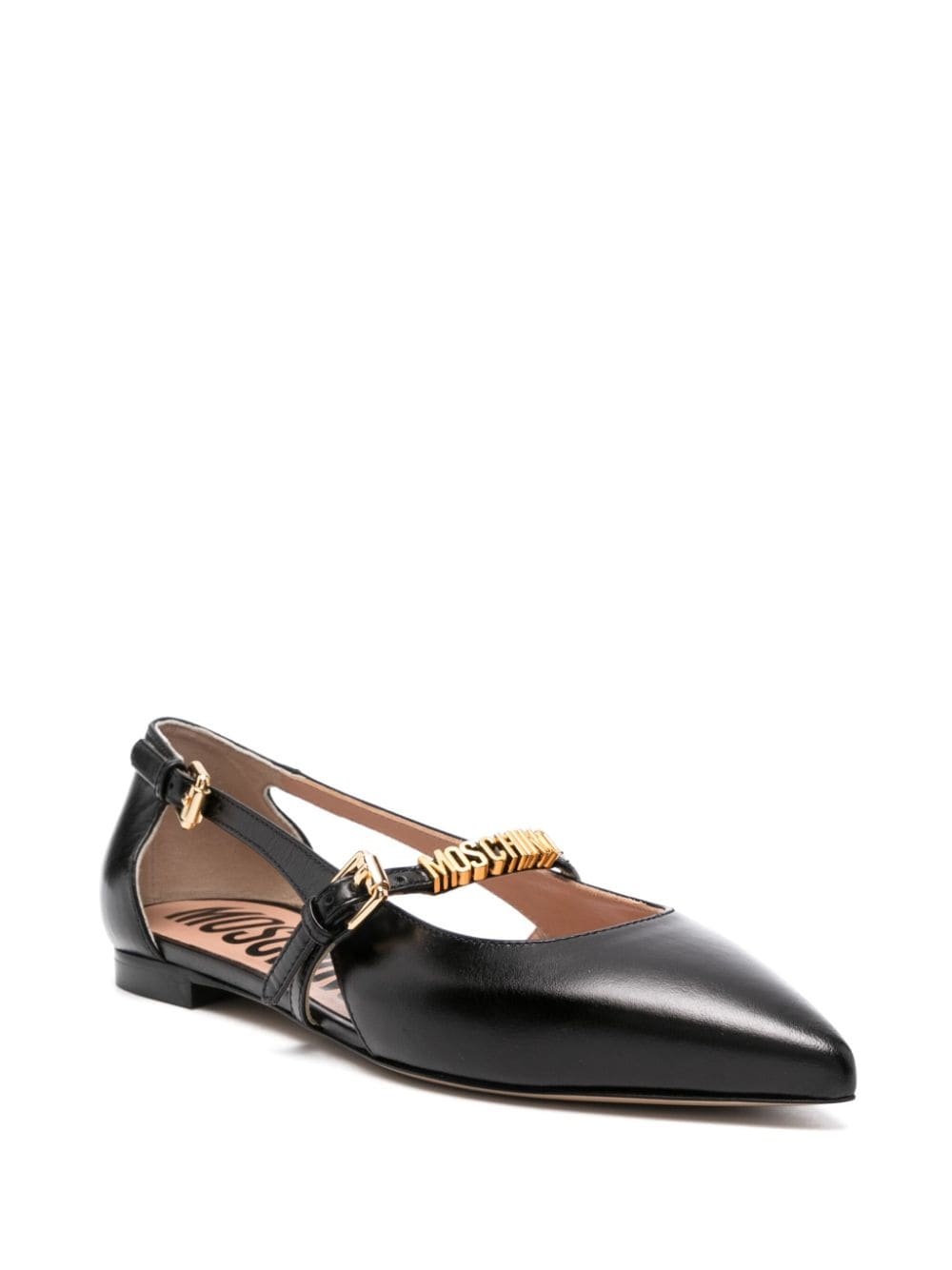 logo-lettering ballet flats - 2