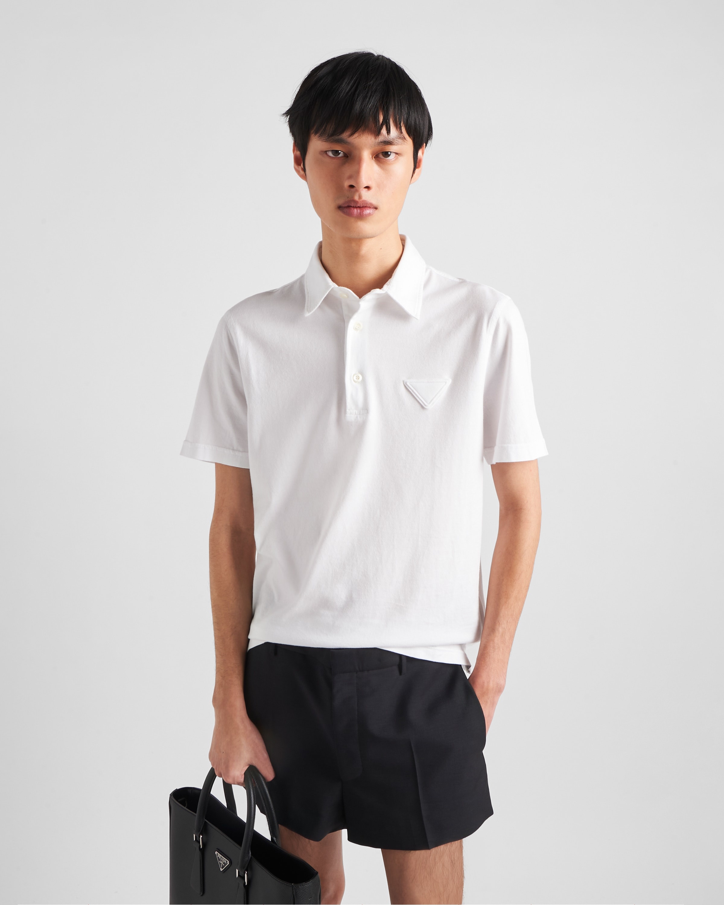 Short-sleeved cotton polo shirt - 3