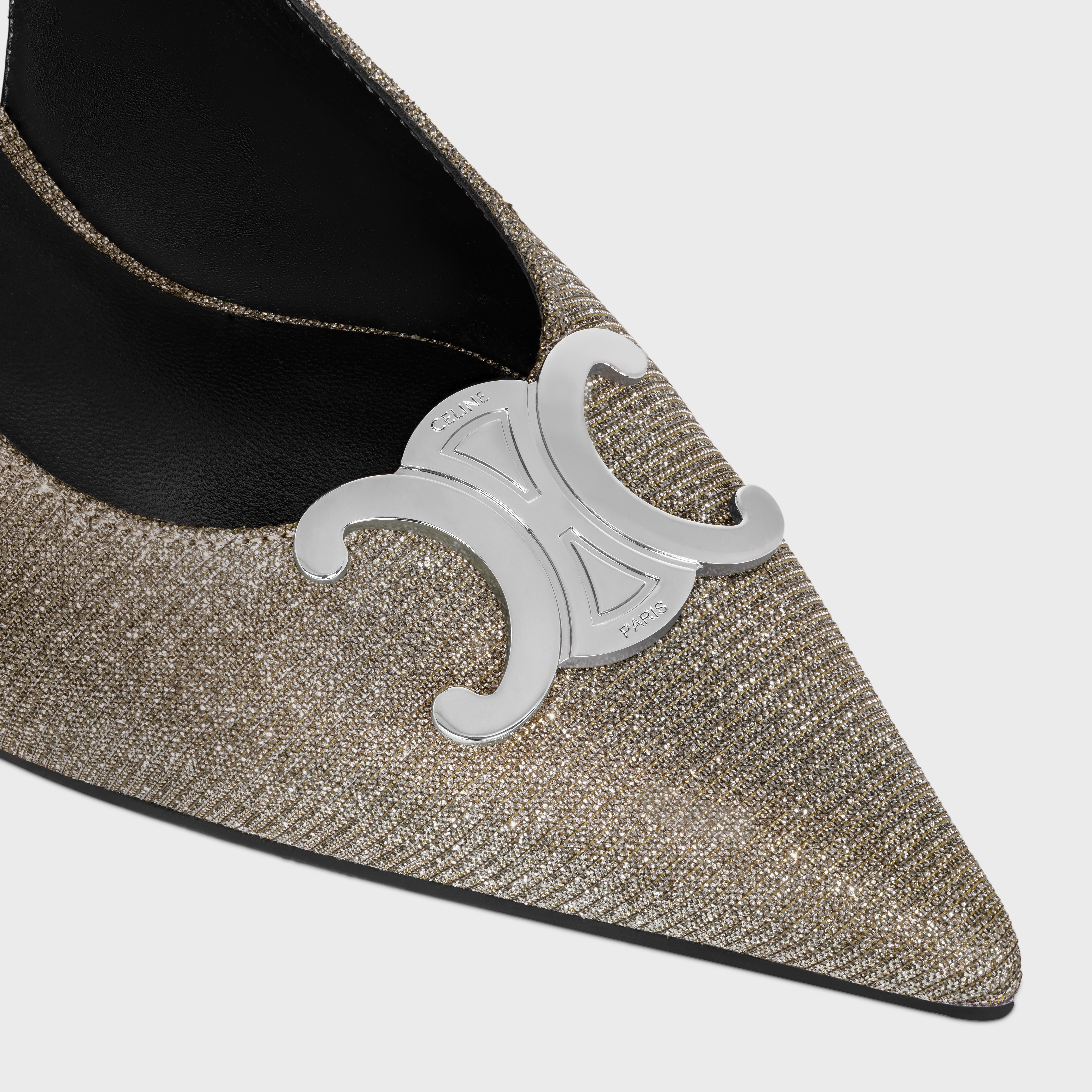 CELINE ALMA TRIOMPHE SLINGBACK in IRIDESCENT FABRIC - 4
