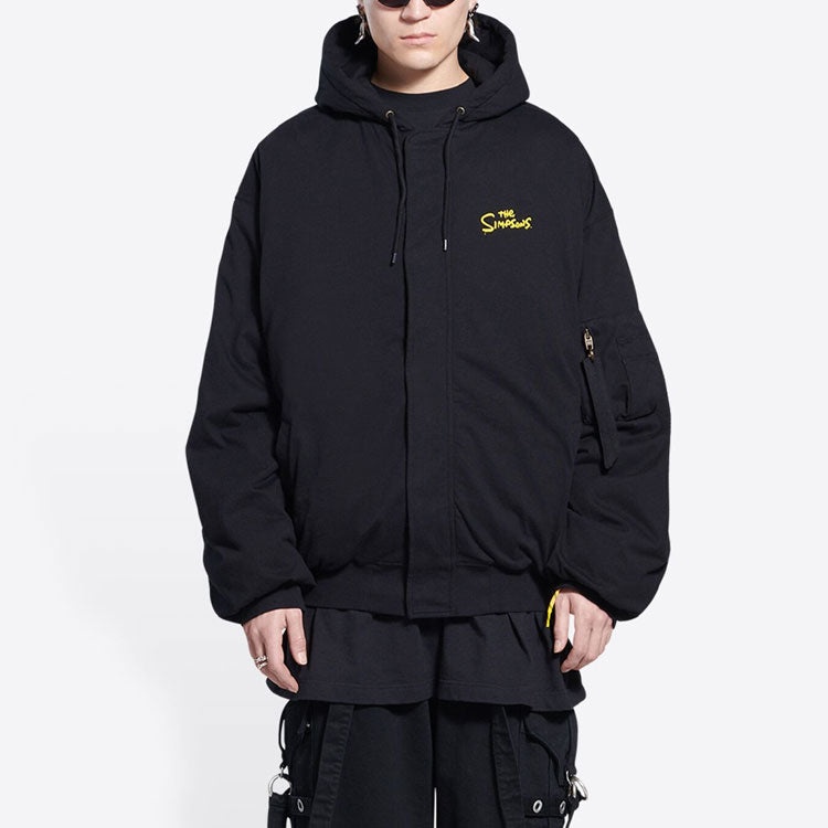 Balenciaga x The Simpsons Padded Bomber Hoodie 'Black' 657115TLVG71000 - 4