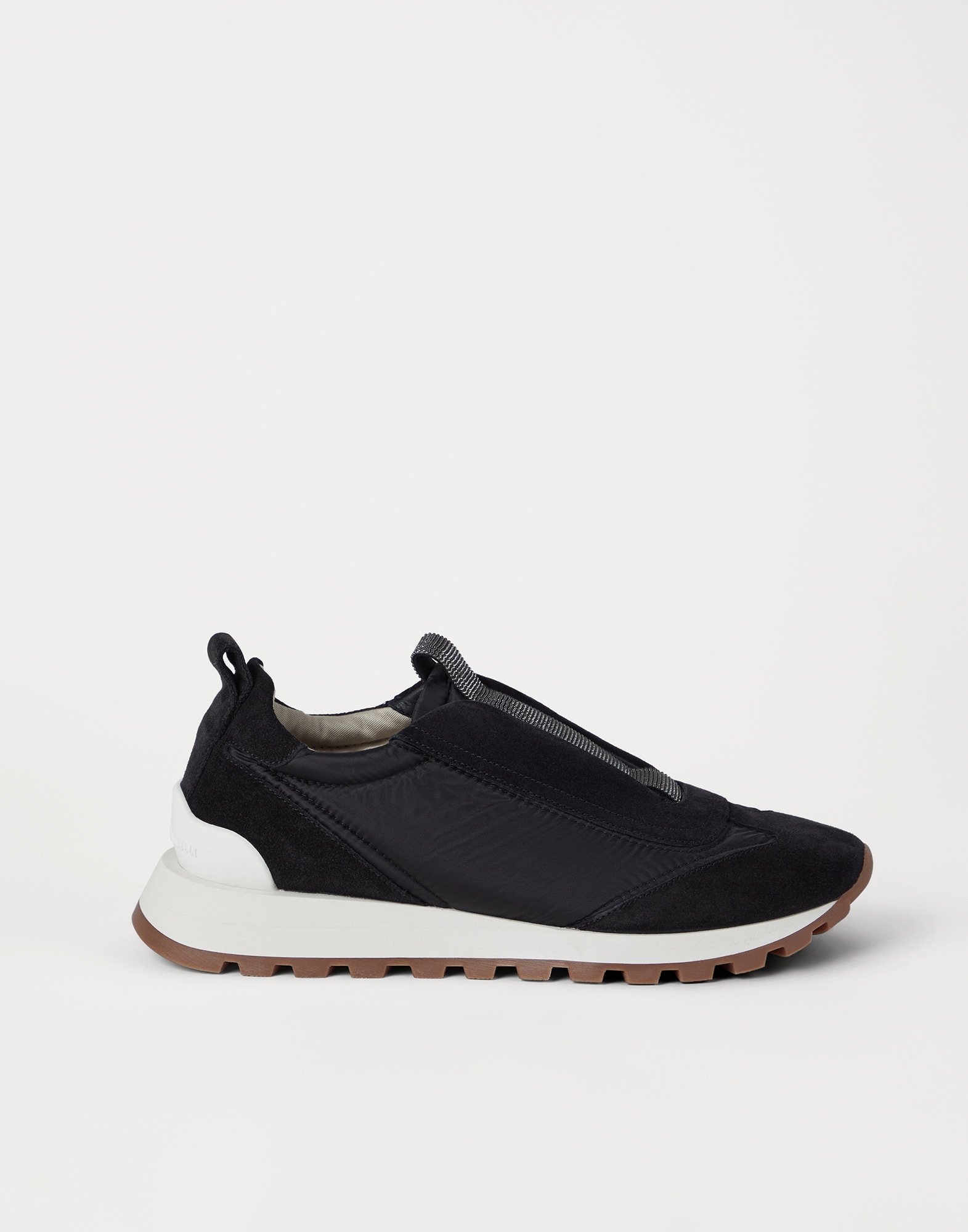 Suede and techno fabric runners with precious detail - 5