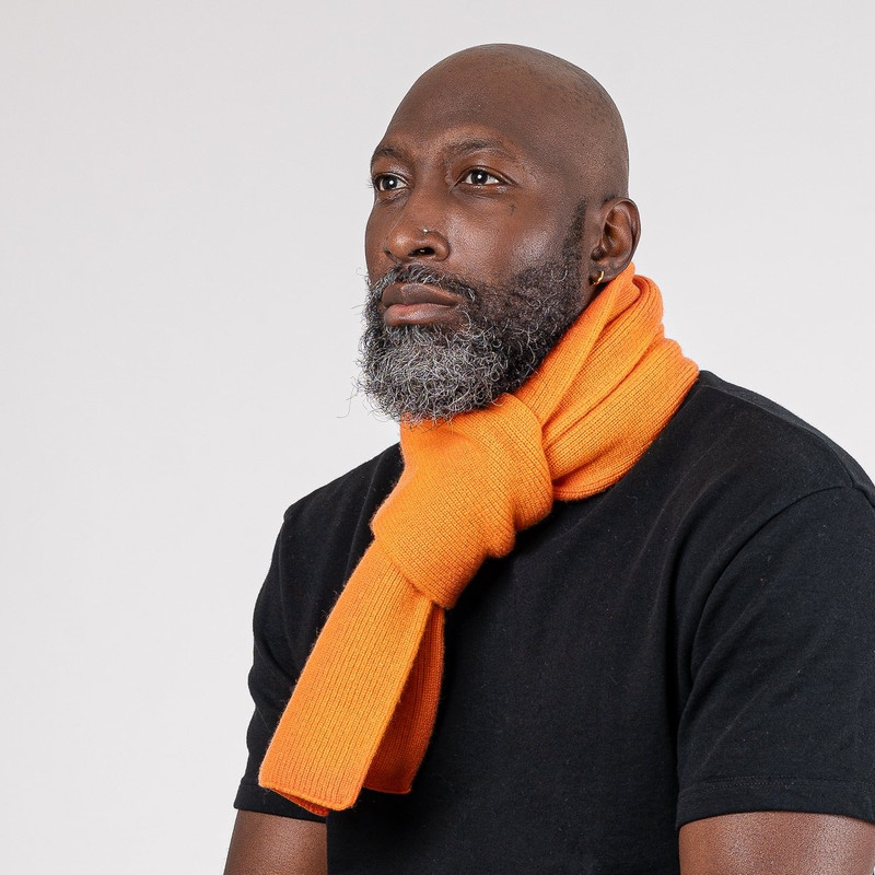 Iron Heart ROT-5128-ORA ROTOTO - Merino Lambswool Scarf - Orange outlook
