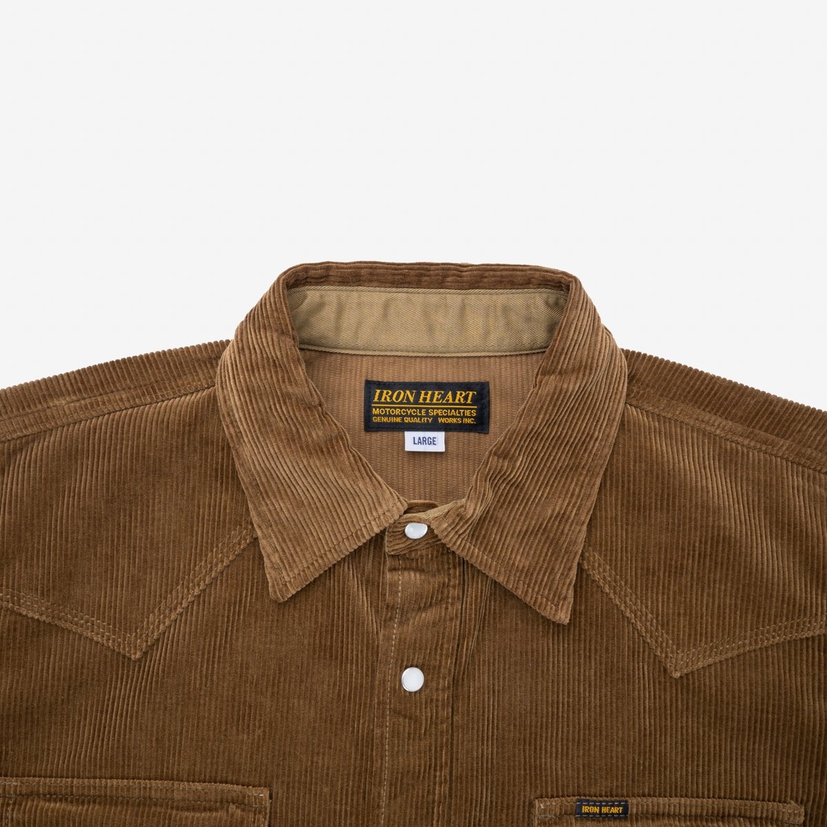 IHSH-398-CAM 11oz Corduroy Western Shirt - Camel - 6