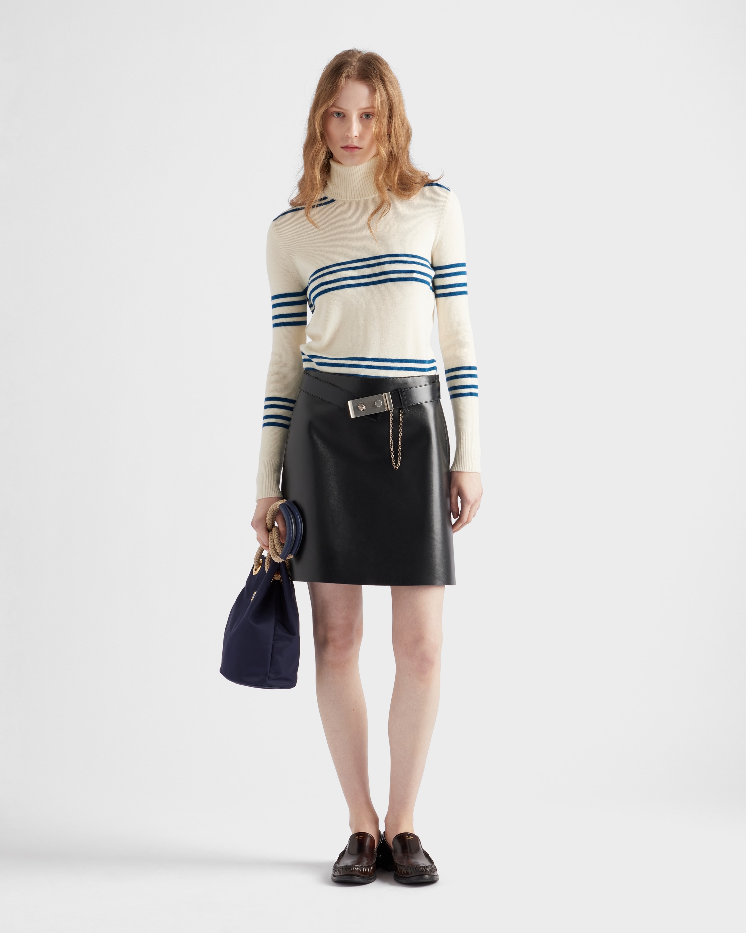 Striped wool turtleneck sweater - 2