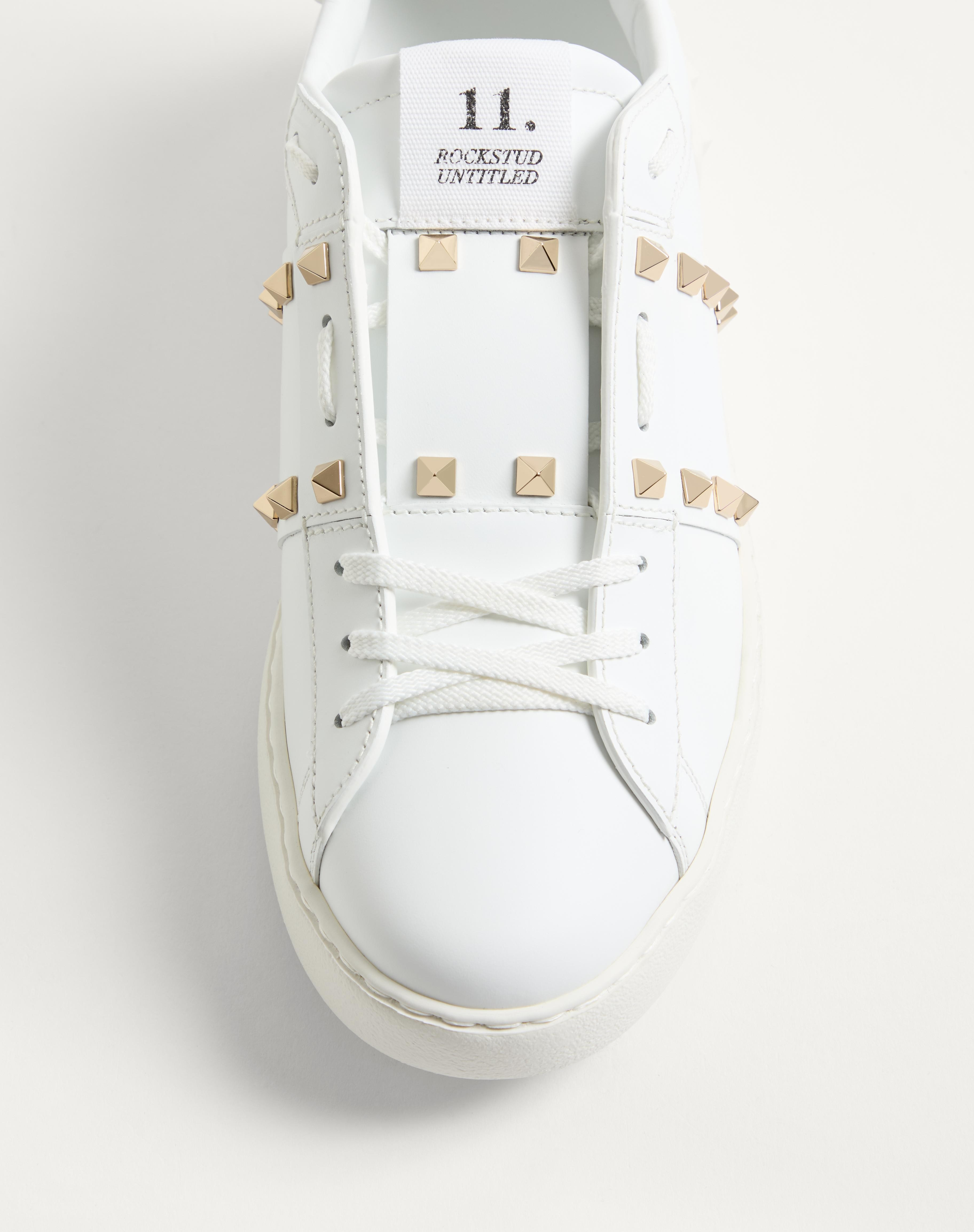 CALFSKIN ROCKSTUD UNTITLED SNEAKER - 7
