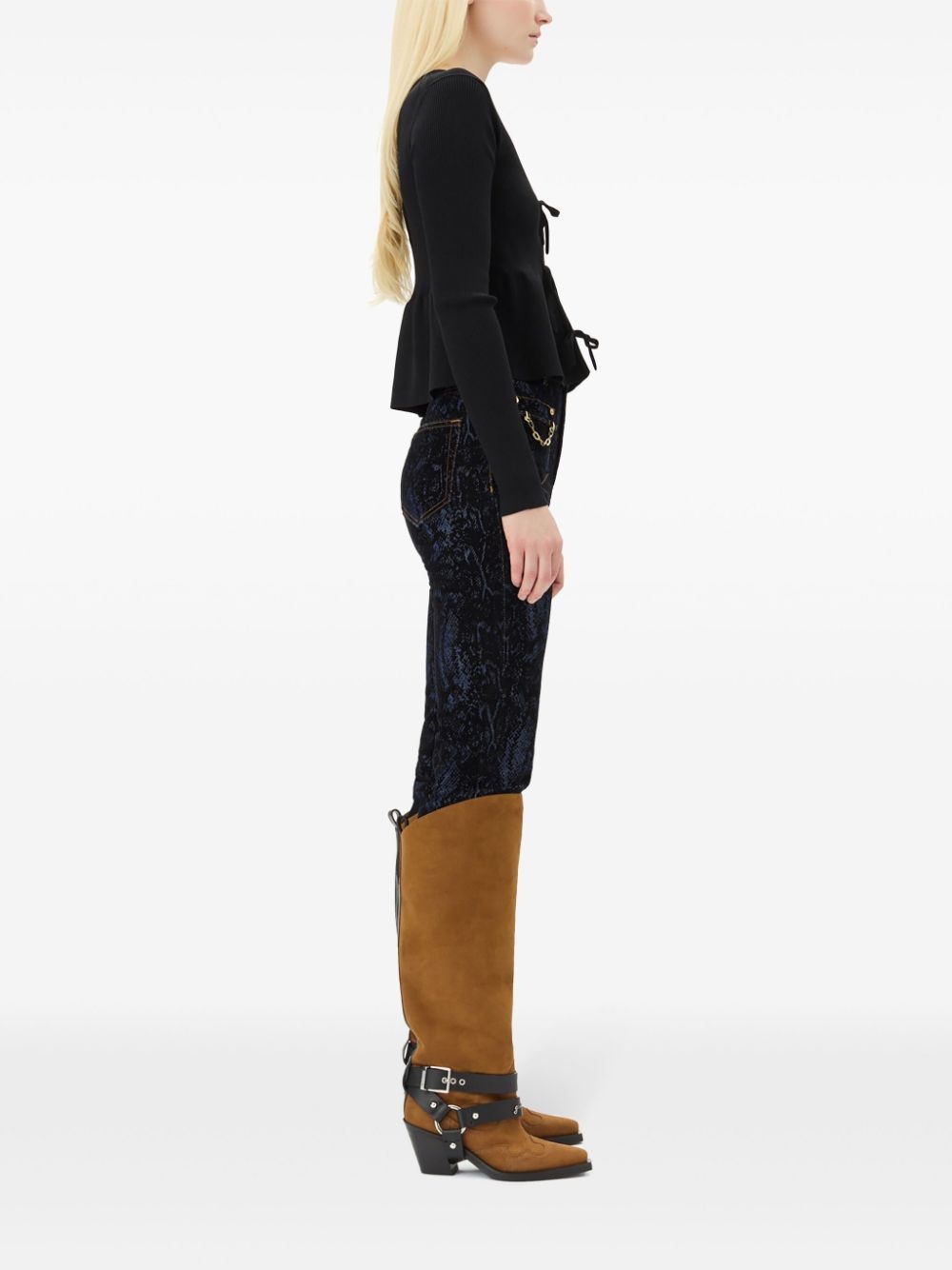 tie fastening long sleeve cardigan - 3