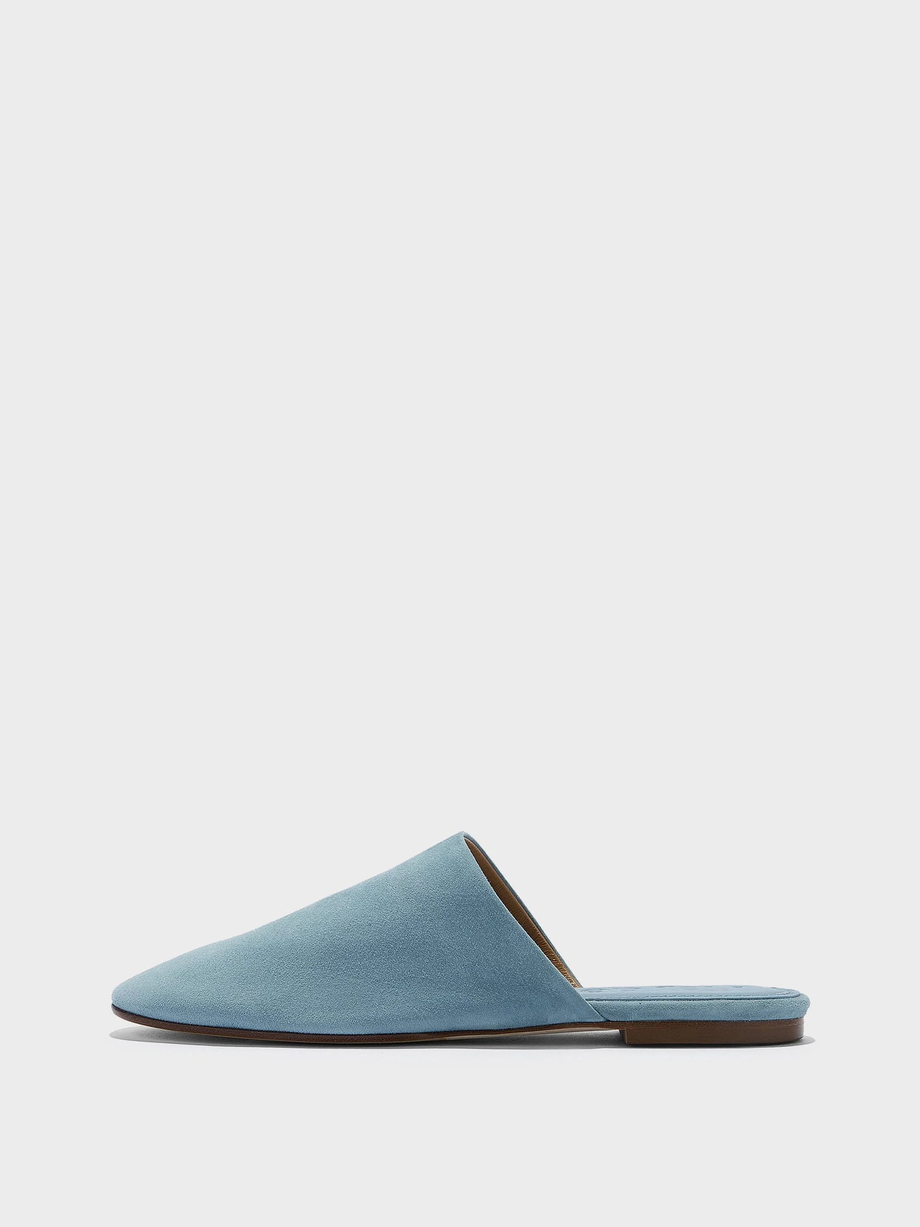Rega Suede Round-Toe Mules - 1
