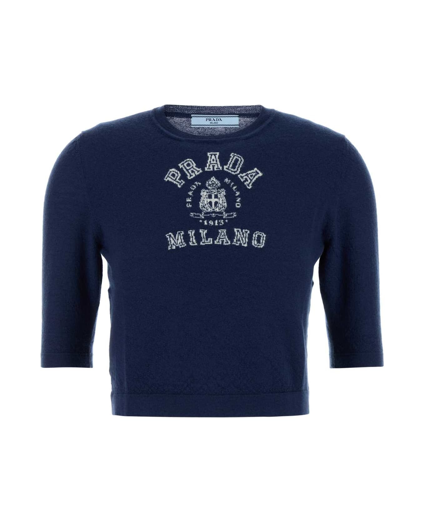 Blue Cashmere Sweater - 1