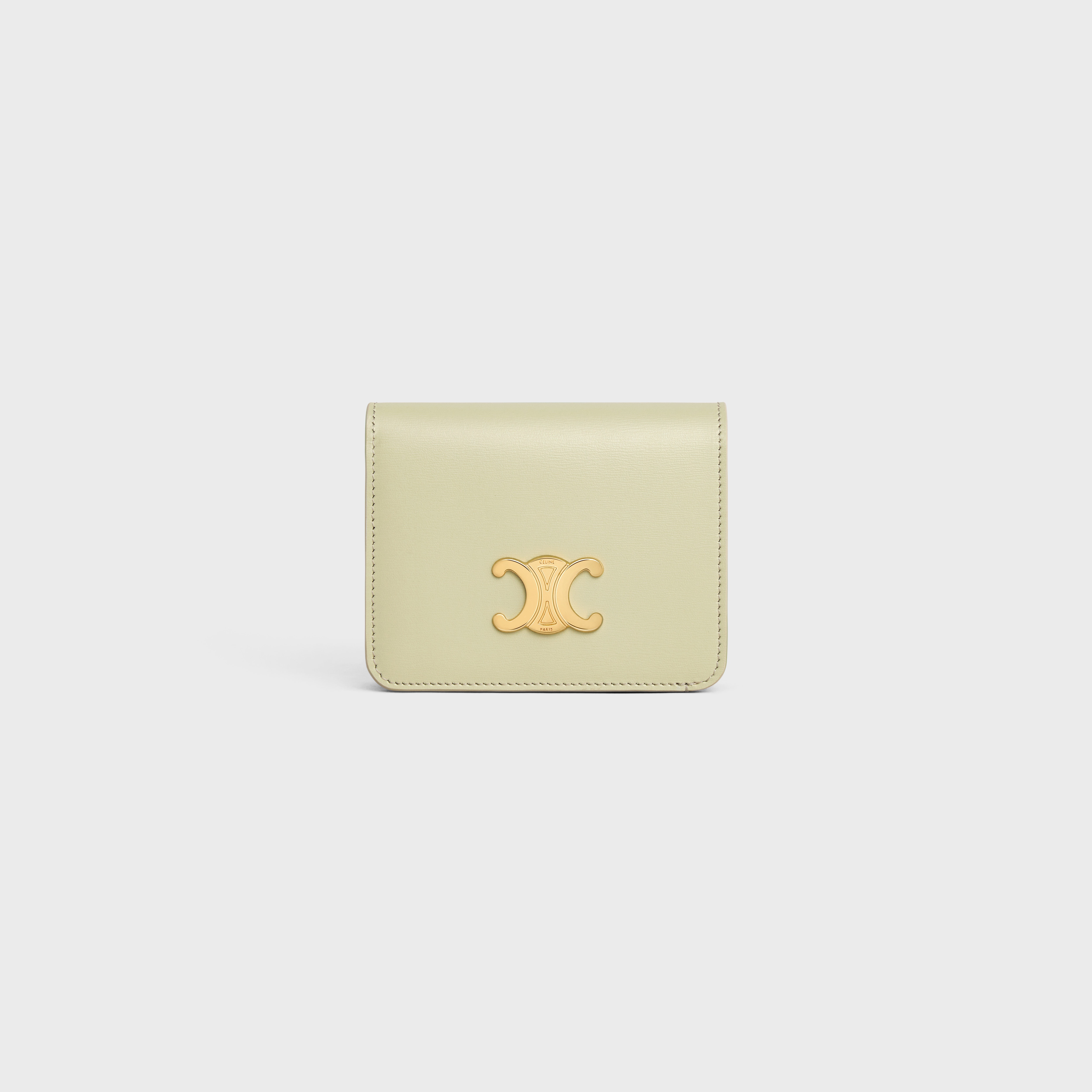 TRIOMPHE COMPACT WALLET in Shiny calfskin - 1