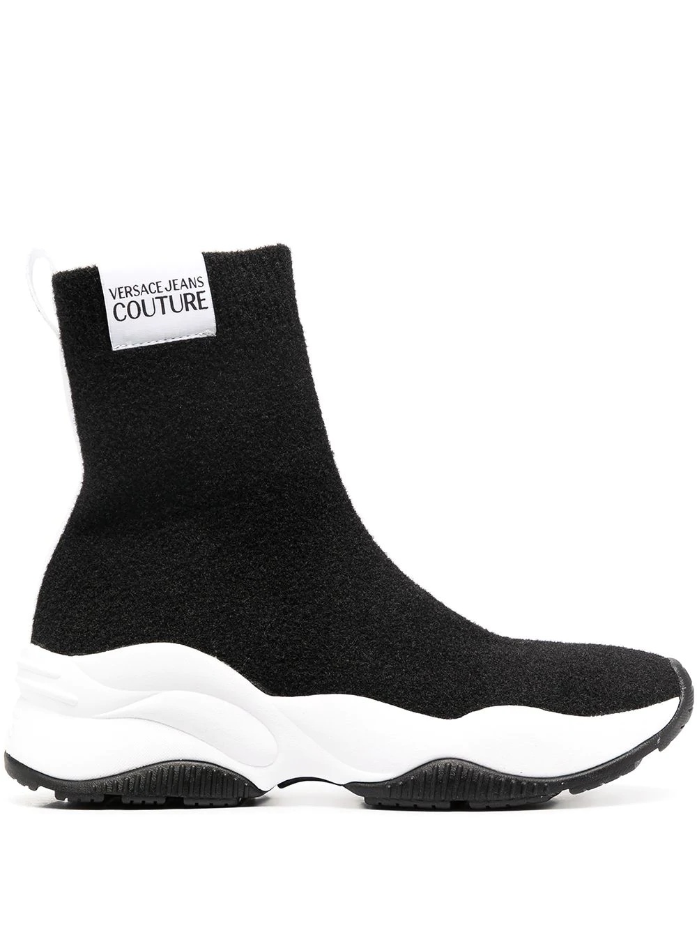 chunky sole logo patch sneakers - 1