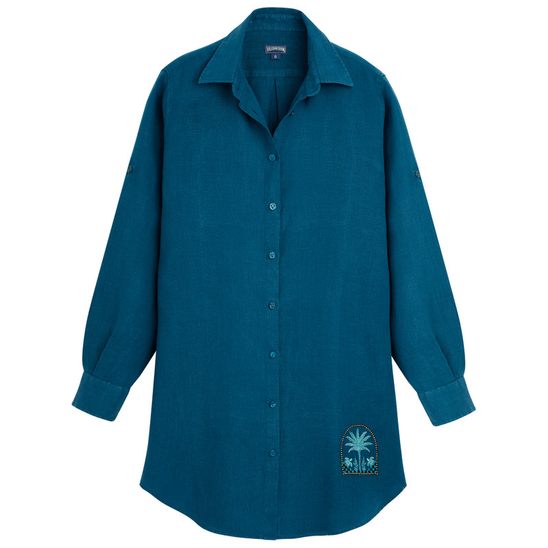 Women Linen Dress Shirt - Vilebrequin x Abu Dhabi 1