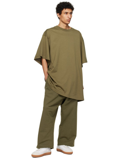 HED MAYNER Green Dropped Shoulder T-Shirt outlook
