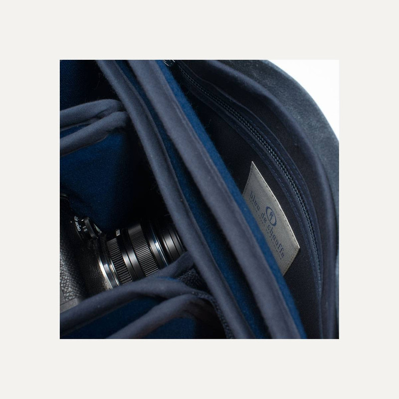ARLES L LEATHER CAMERA BAG - NAVY BLUE 8