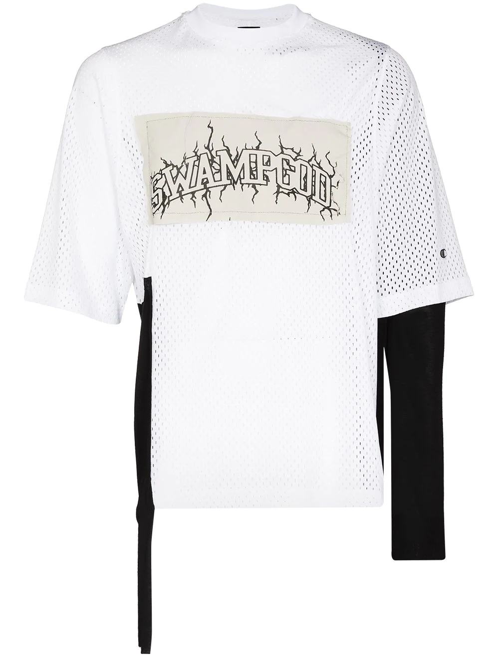 x Swampgod mesh-layer T-shirt - 1