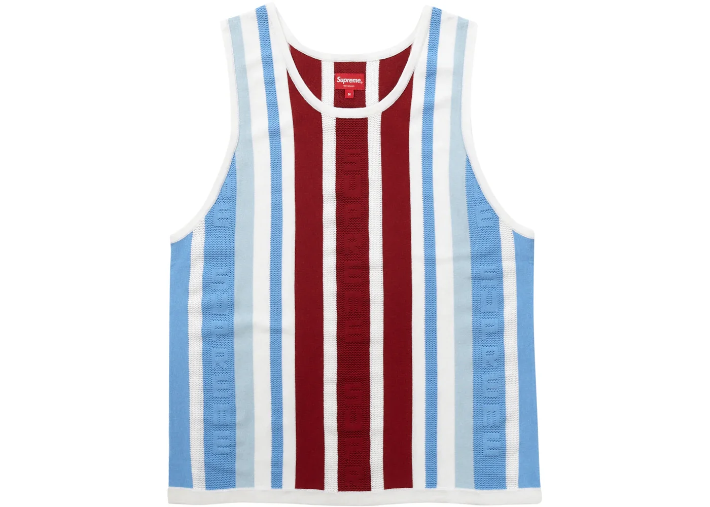 Supreme Knit Stripe Tank Top (SS23) White - 1