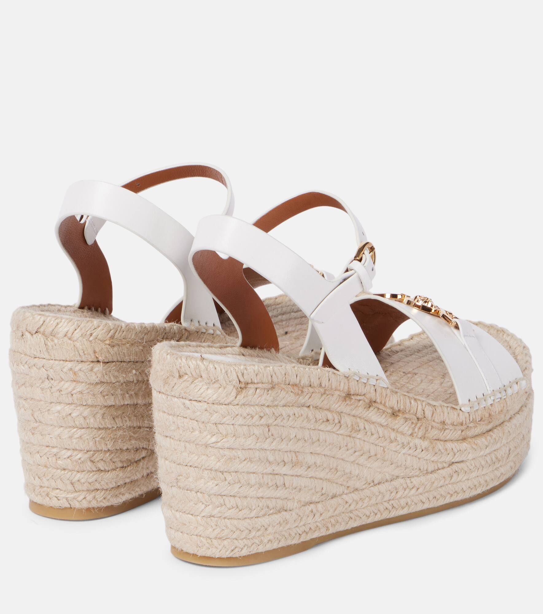 Medusa '95 leather espadrille wedges - 3