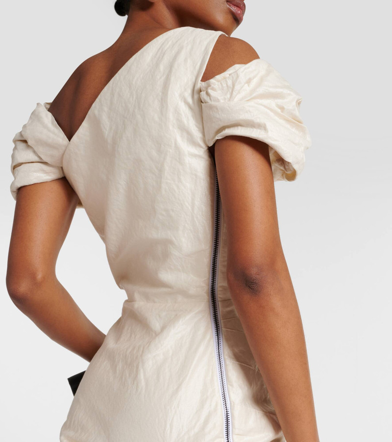 Amber draped cotton-blend midi dress 6