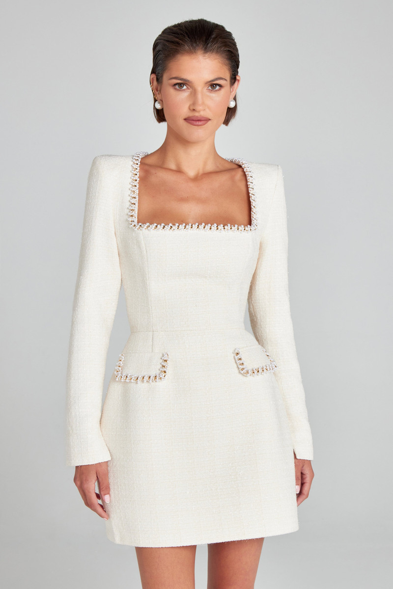 NADINE MERABI Natalie Ivory Dress outlook