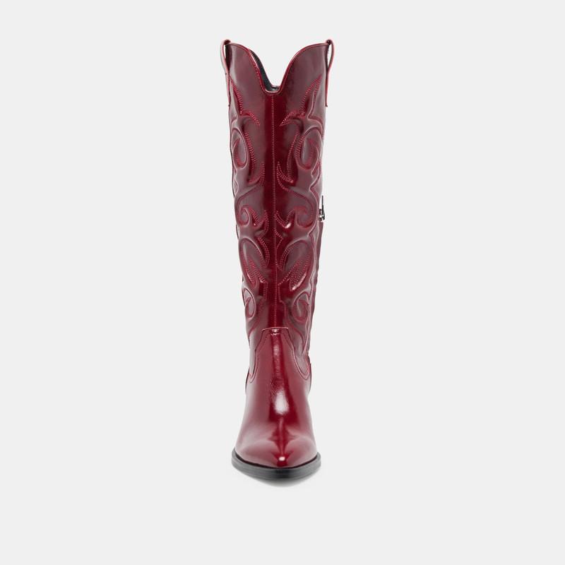 MIRLA WIDE CALF BOOTS OXBLOOD LEATHER 7