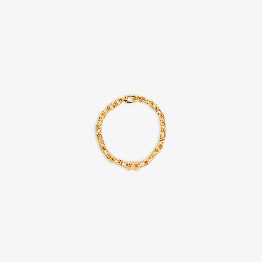 B Chain Thin Necklace in Gold - 4