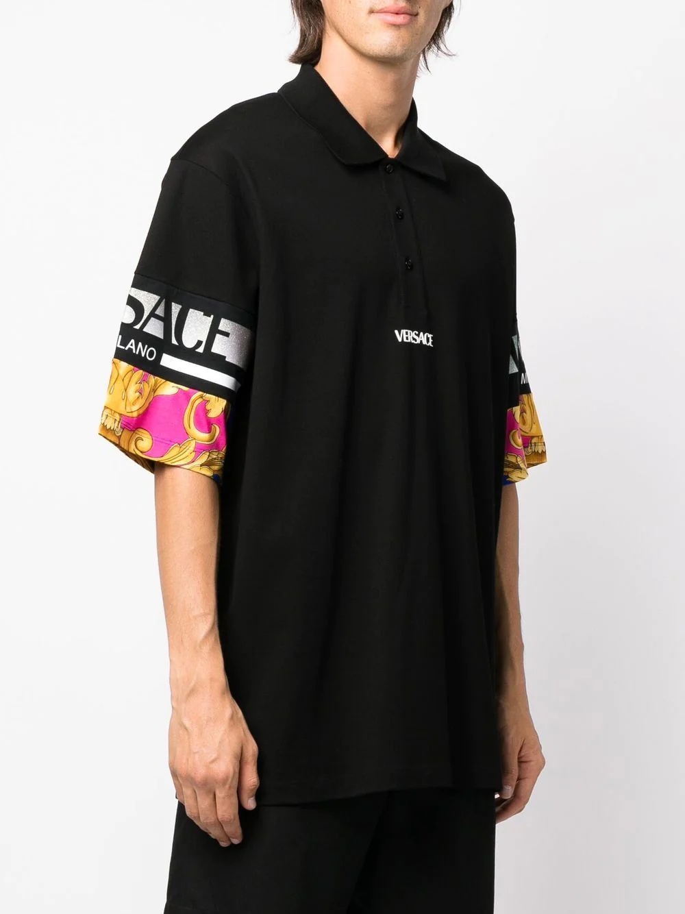 logo-print polo shirt - 3