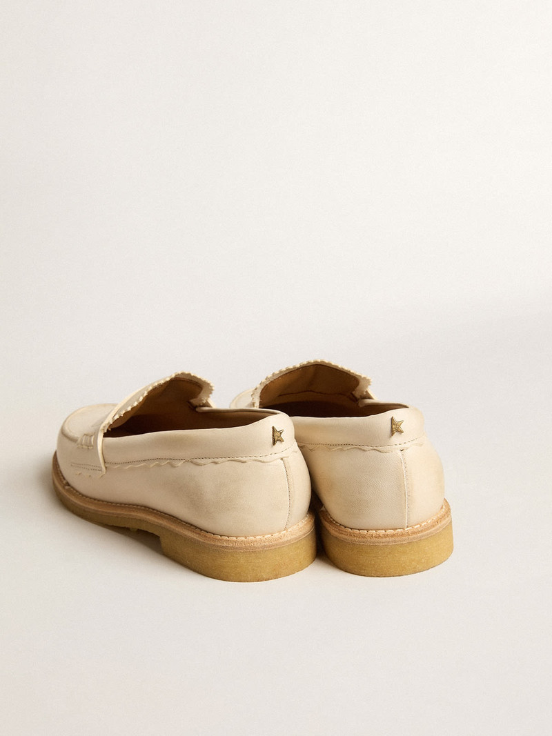 Golden Goose Jerry loafer in butter-white leather outlook