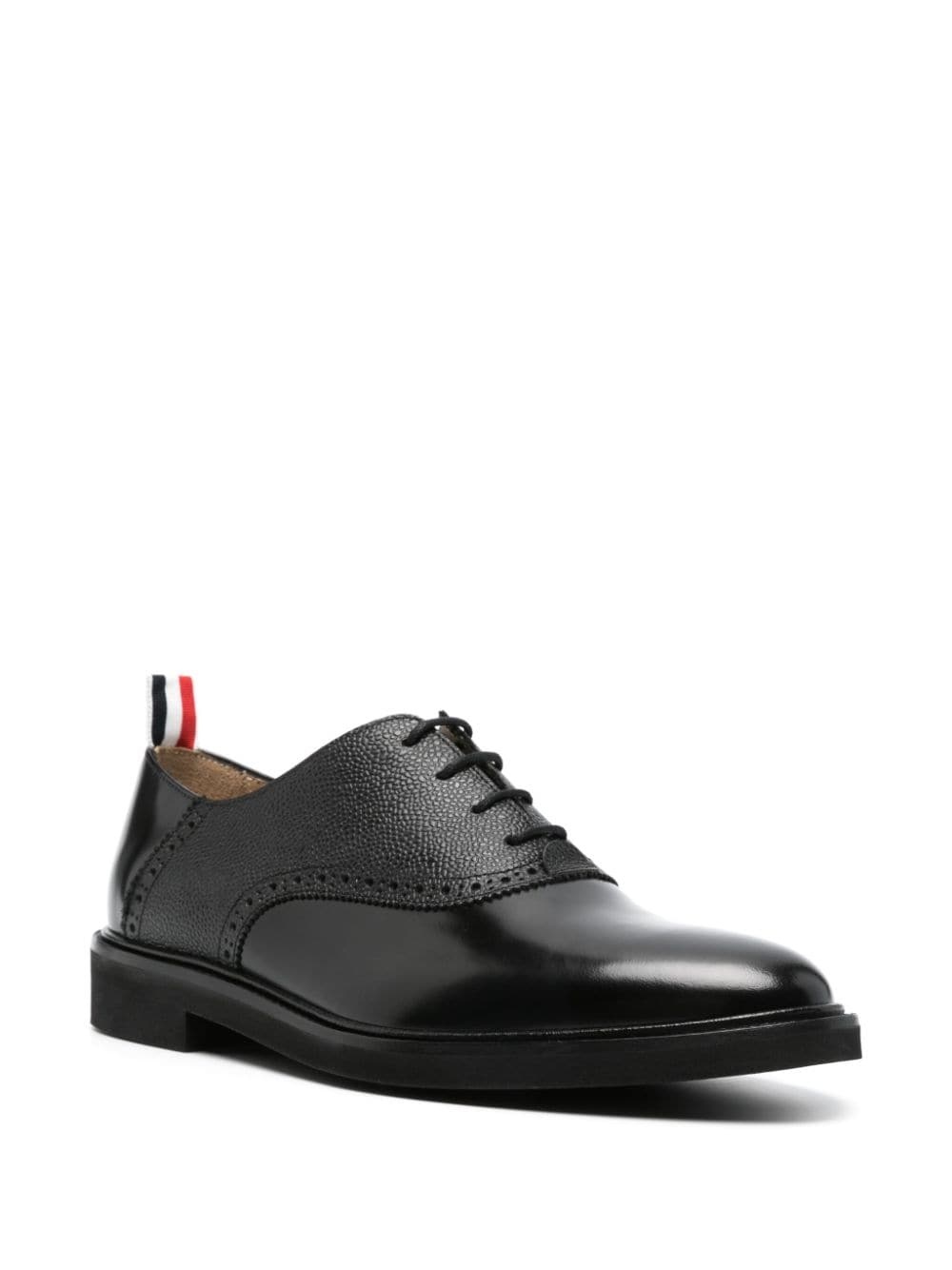 logo-tag leather brogues - 2