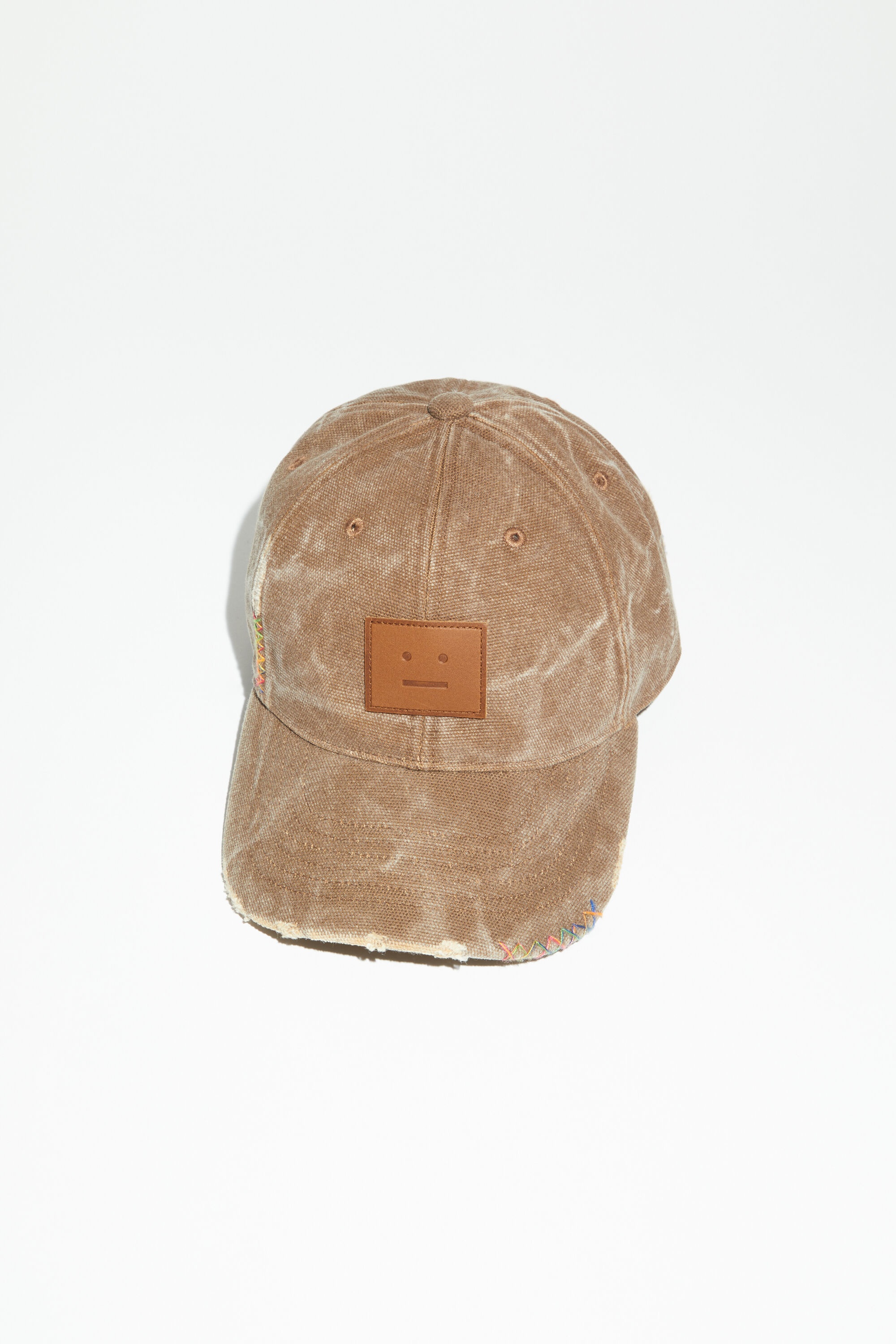Leather Face patch cap - Toffee brown - 1