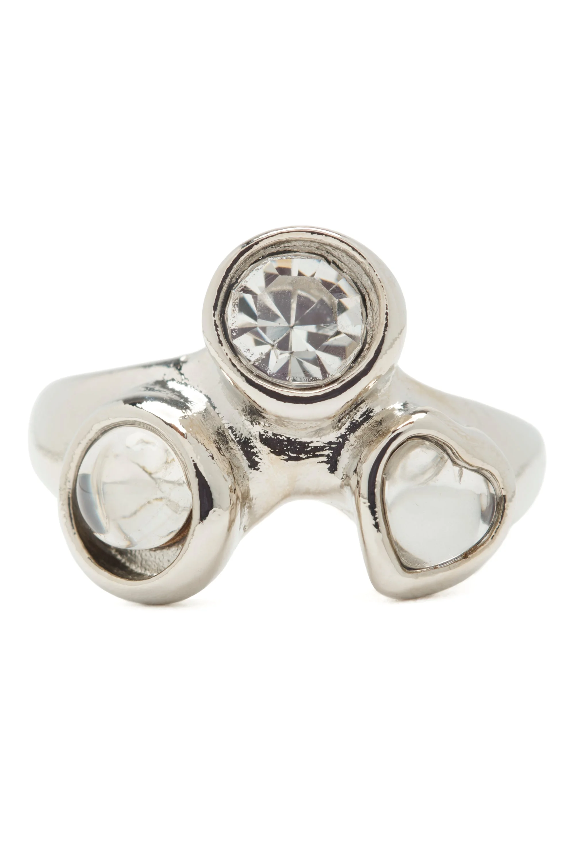 SILVER CLEAR FLORENCE TOE RING - 1