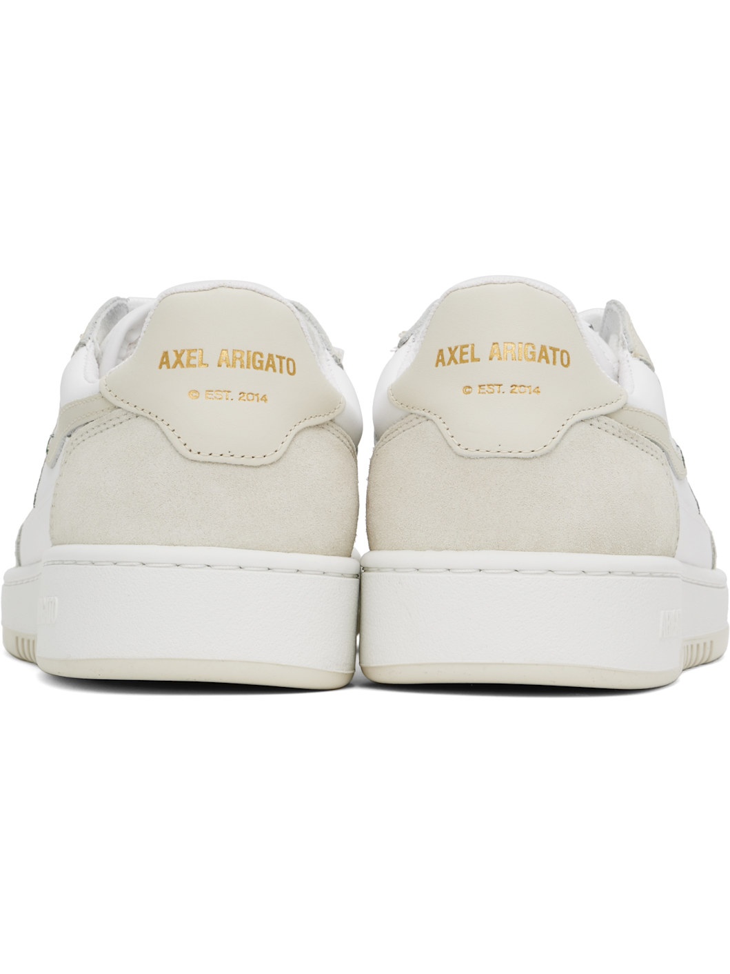 White & Beige Dice Lo Bee Bird Sneakers - 2