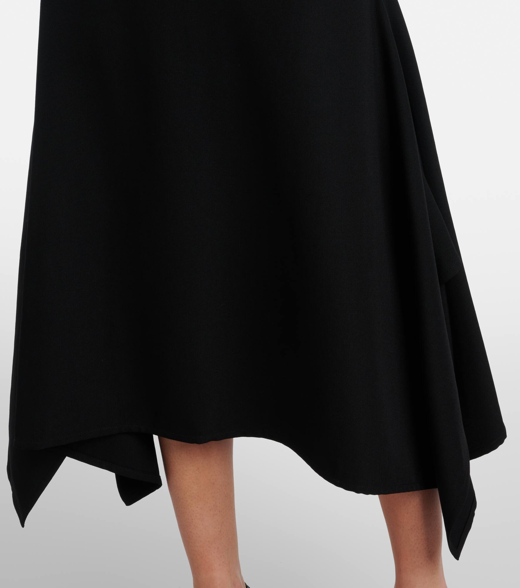 Draped virgin wool midi skirt - 5