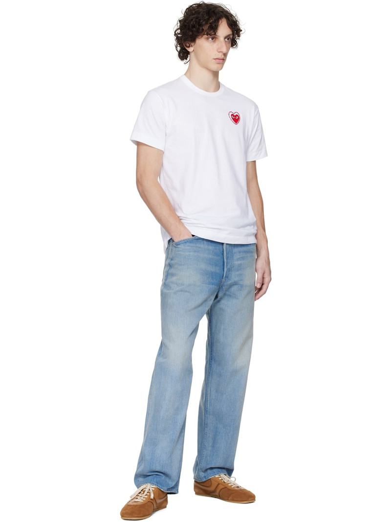 Comme des Garçons PLAY White Metalstone Heart T-shirt outlook