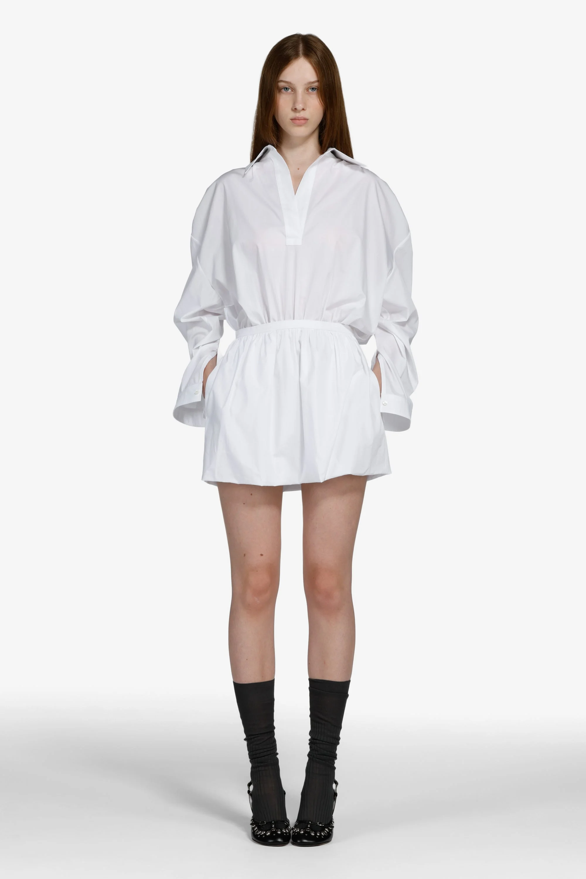 DRESS SHIRT WITH ELASTIC WAIST - 1