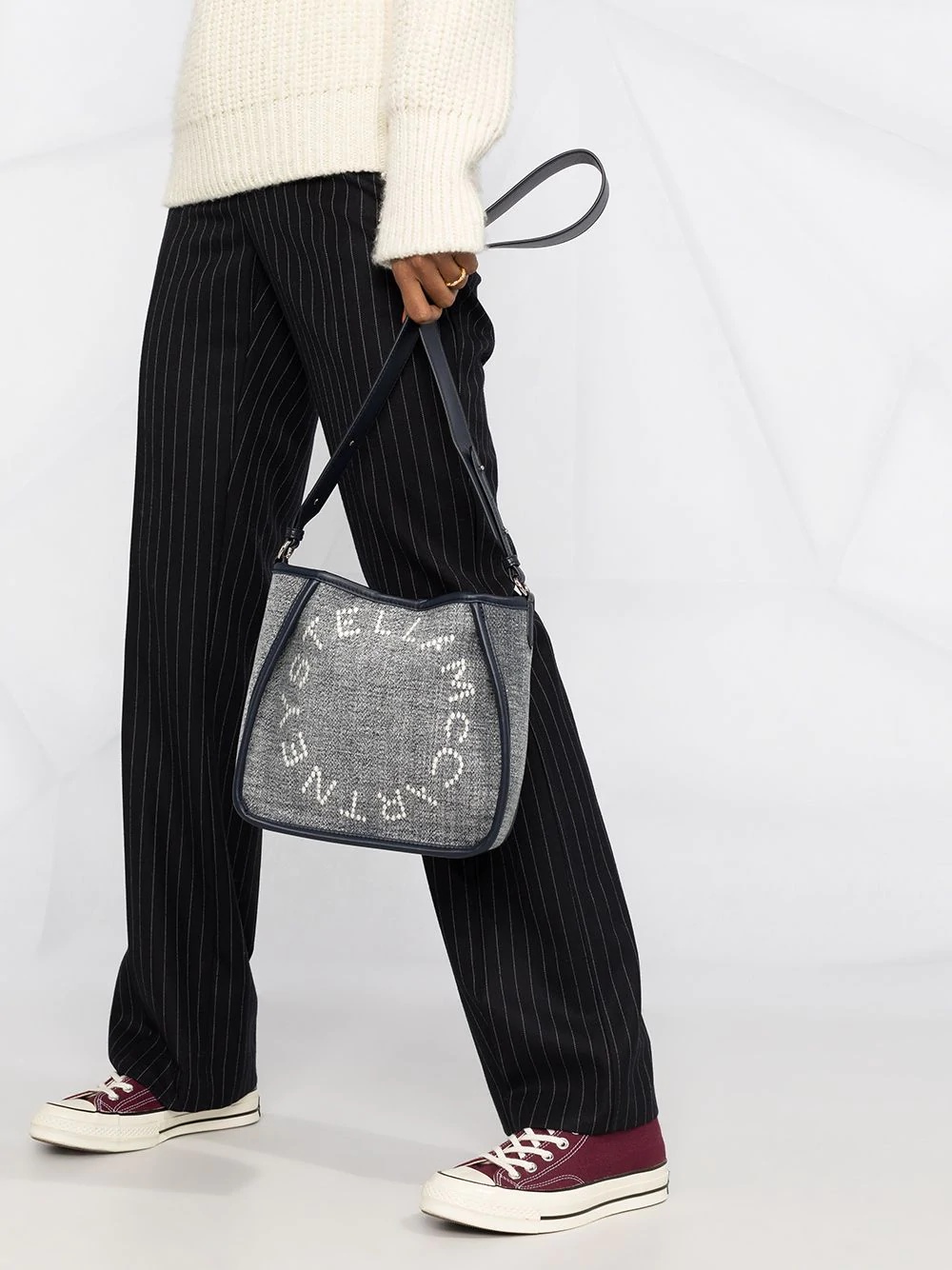 Stella Logo woven shoulder bag - 3