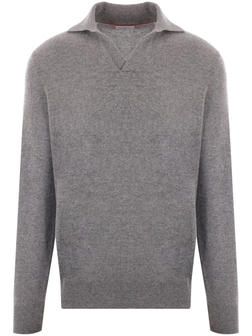 cashmere polo jumper - 1