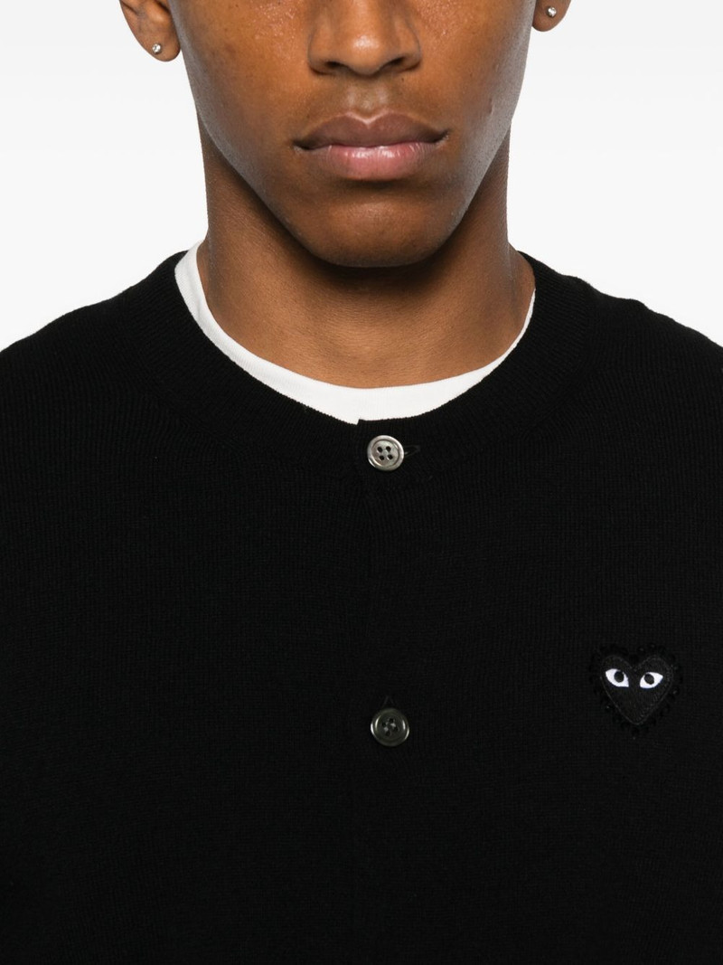 logo-patch cardigan 5