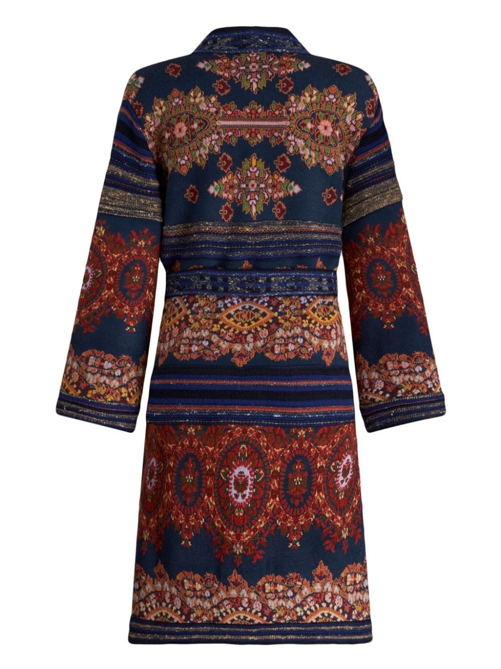 paisley-print belted trench coat - 6