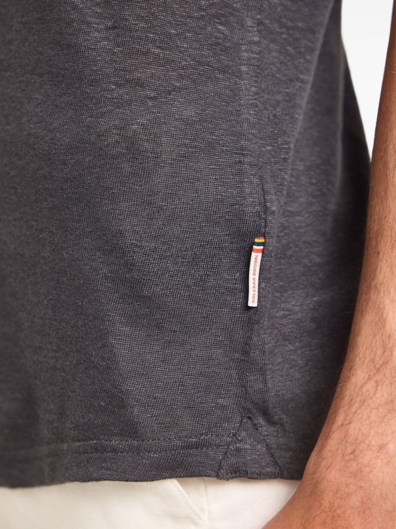 Sebastian linen short-sleeve polo shirt 4