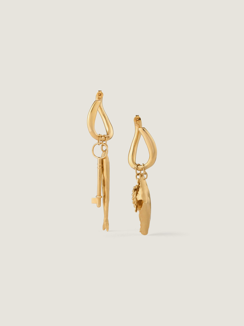 LUCKY CHARMS ASYMMETRIC EARRINGS IN METAL 3