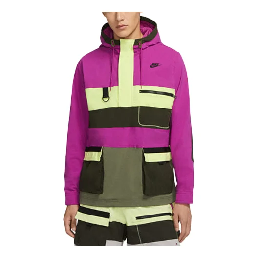 Nike Sportswear Multicolor Splicing Big Pocket Hooded Jacket Colorblock CU4220-564 - 1
