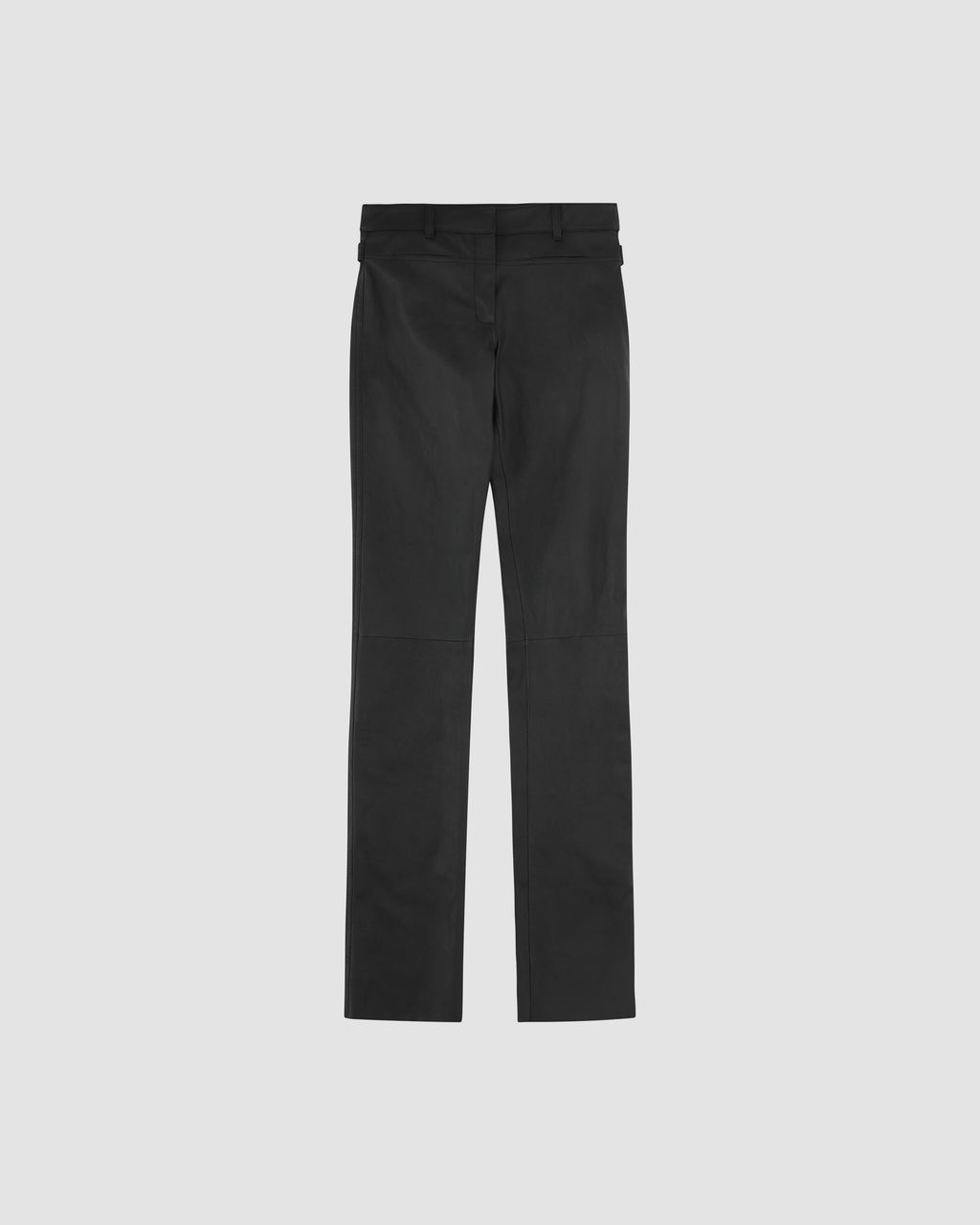 BACK BUCKLE LEATHER PANT - 1