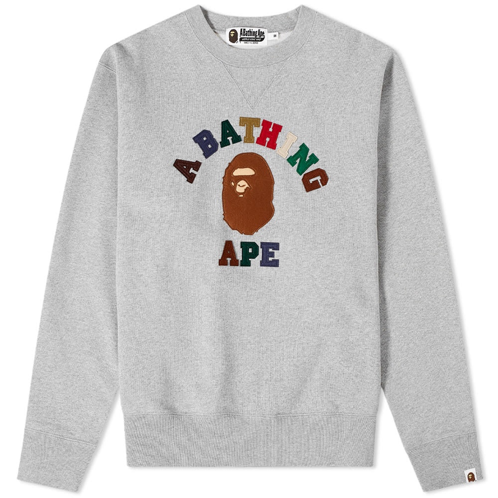 A Bathing Ape College Applique Relaxed Crew Sweat - 1