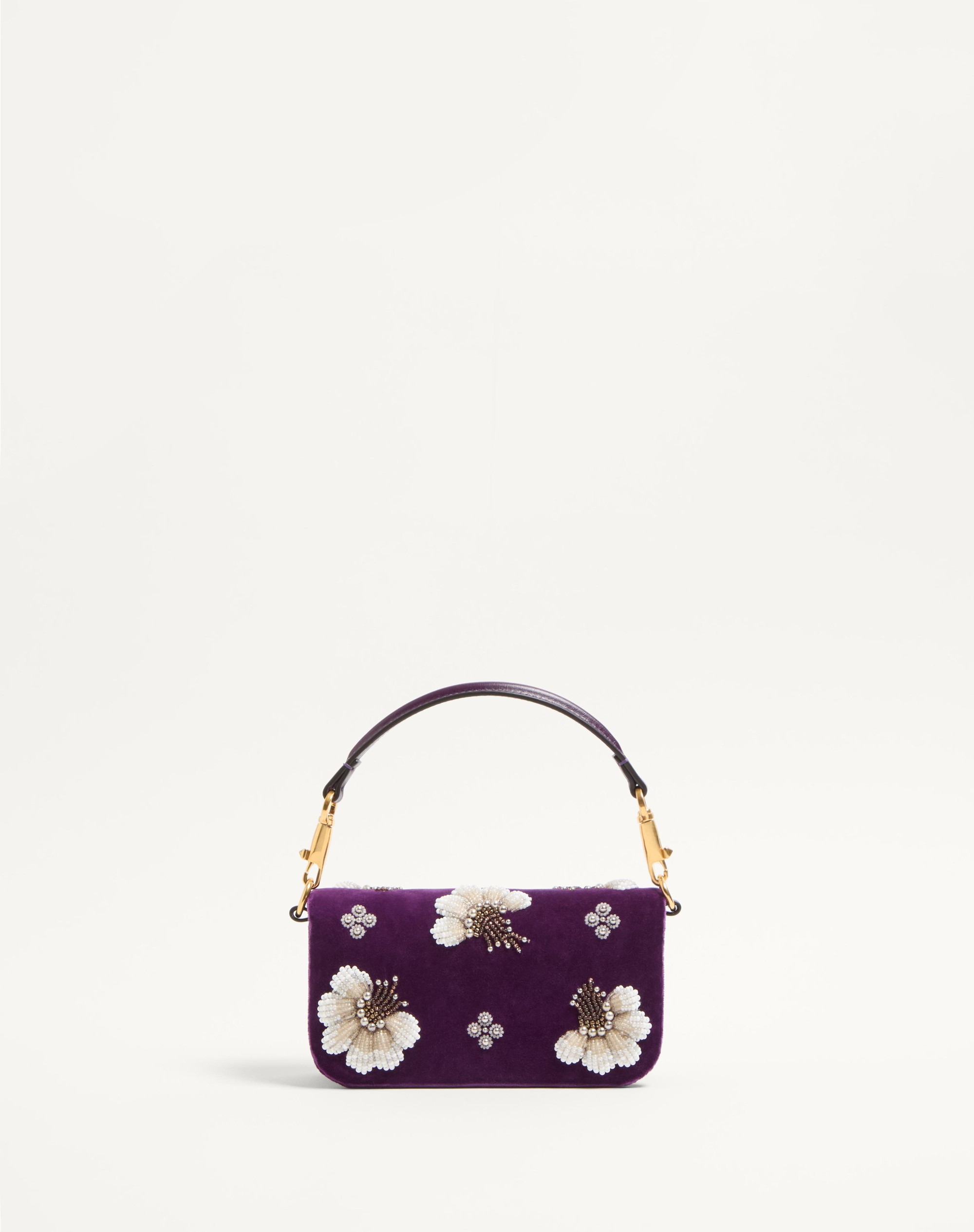 VALENTINO GARAVANI LOCÒ SMALL SHOULDER BAG EMBROIDERED WITH JEWEL LOGO - 5