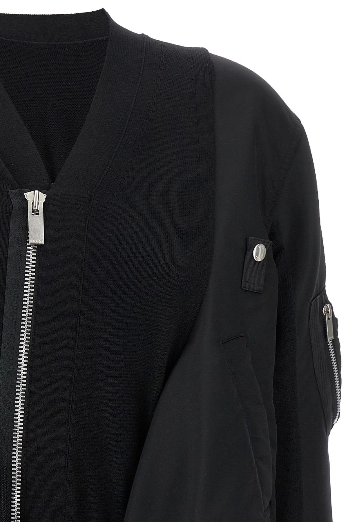 Nylon insert cardigan - 3