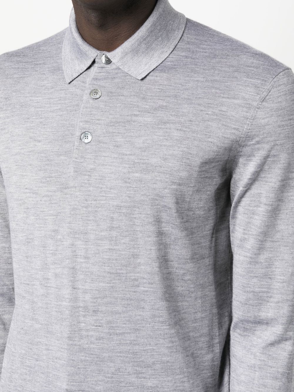 cashmere-silk polo top - 5