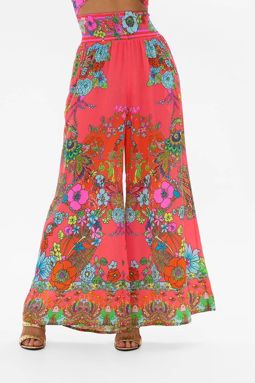 SHIRRED WAIST PANT - 5